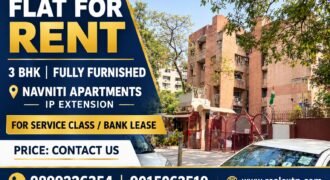 Fully Furnished 3 BHK Flat for Rent in Navniti Apartments, IP Extension