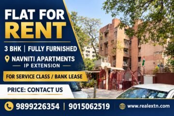 Fully Furnished 3 BHK Flat for Rent in Navniti Apartments, IP Extension